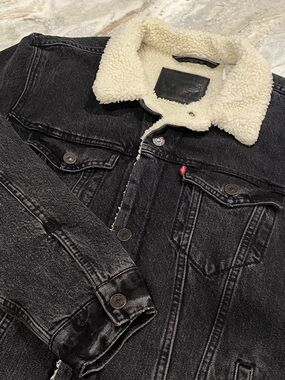 Levi's Type III Sherpa Trucker Jacket - Faded Black - L